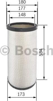 BOSCH F 026 400 278 - Sekundārā gaisa filtrs adetalas.lv