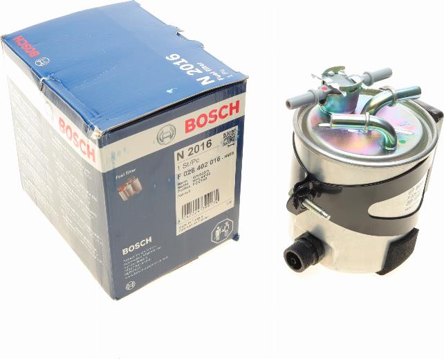 BOSCH F 026 402 016 - Degvielas filtrs adetalas.lv