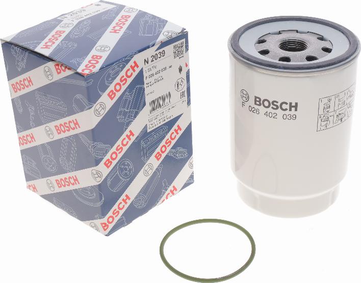 BOSCH F 026 402 039 - Degvielas filtrs adetalas.lv