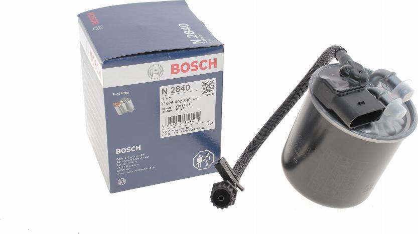 BOSCH F 026 402 840 - Degvielas filtrs adetalas.lv