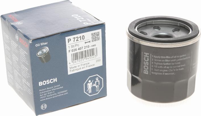 BOSCH F 026 407 210 - Eļļas filtrs adetalas.lv