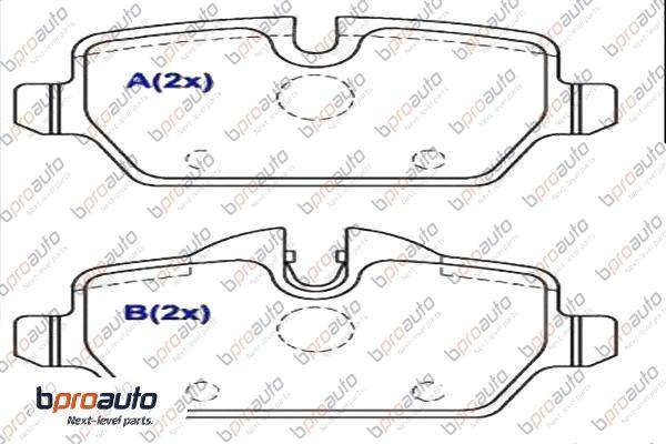 BPROAUTO 1BP30990AA - Bremžu uzliku kompl., Disku bremzes adetalas.lv