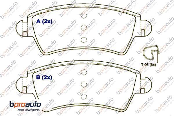 BPROAUTO 1BP30953AA - Bremžu uzliku kompl., Disku bremzes adetalas.lv