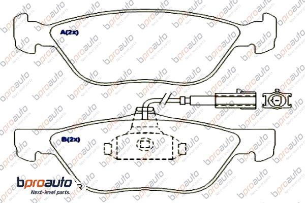 BPROAUTO 1BP30935AA - Bremžu uzliku kompl., Disku bremzes adetalas.lv