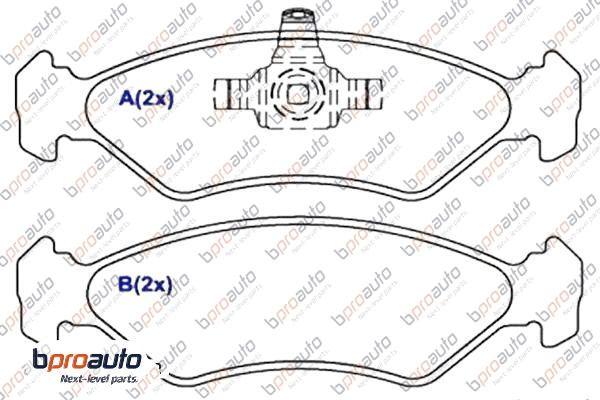 BPROAUTO 1BP30886AA - Bremžu uzliku kompl., Disku bremzes adetalas.lv