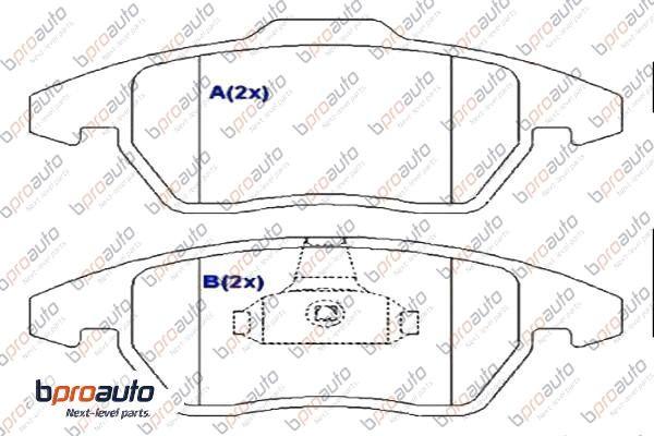 BPROAUTO 1BP31106AA - Bremžu uzliku kompl., Disku bremzes adetalas.lv