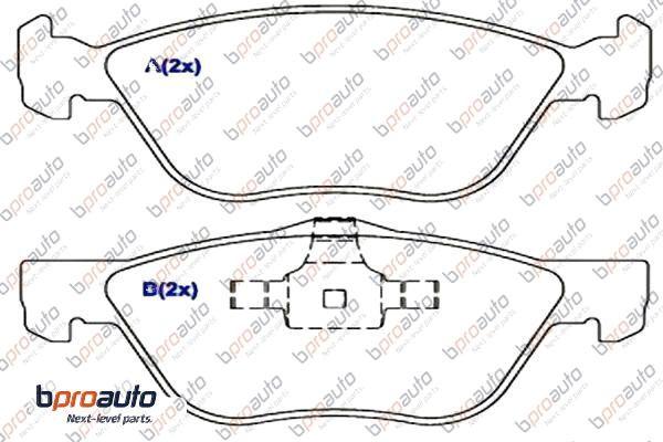 BPROAUTO 1BP31108AA - Bremžu uzliku kompl., Disku bremzes adetalas.lv