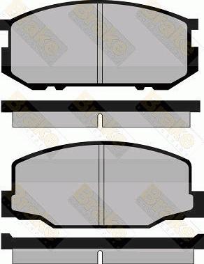 Brake Engineering PA407 - Bremžu uzliku kompl., Disku bremzes adetalas.lv