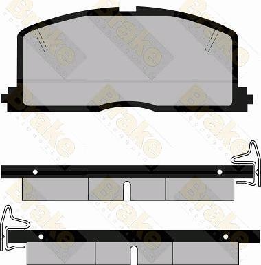 Brake Engineering PA411 - Bremžu uzliku kompl., Disku bremzes adetalas.lv