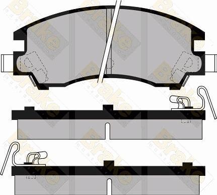 Brake Engineering PA477 - Bremžu uzliku kompl., Disku bremzes adetalas.lv