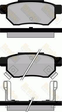 Brake Engineering PA545 - Bremžu uzliku kompl., Disku bremzes adetalas.lv