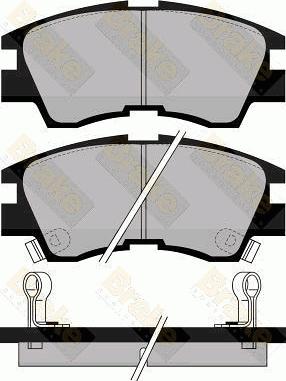 Brake Engineering PA552 - Bremžu uzliku kompl., Disku bremzes adetalas.lv