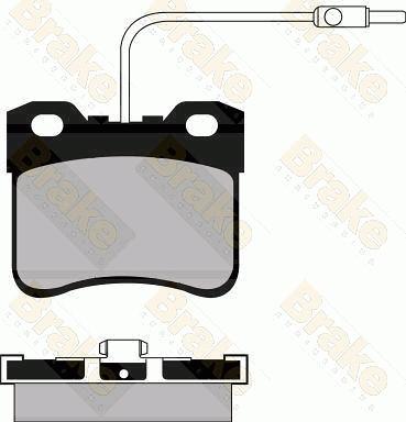 Brake Engineering PA561 - Bremžu uzliku kompl., Disku bremzes adetalas.lv