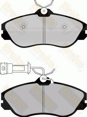 Brake Engineering PA506 - Bremžu uzliku kompl., Disku bremzes adetalas.lv