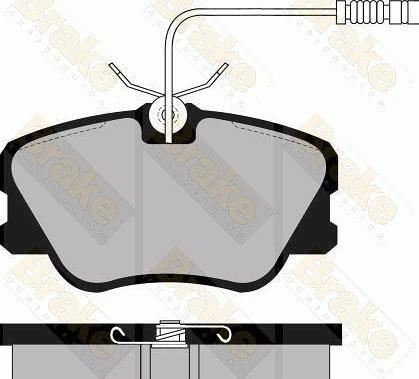 Brake Engineering PA532 - Bremžu uzliku kompl., Disku bremzes adetalas.lv