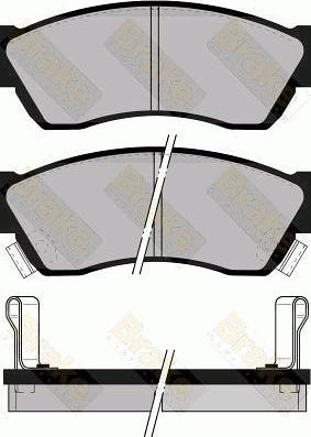 Brake Engineering PA576 - Bremžu uzliku kompl., Disku bremzes adetalas.lv