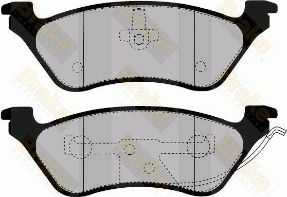 Brake Engineering PA1473 - Bremžu uzliku kompl., Disku bremzes adetalas.lv