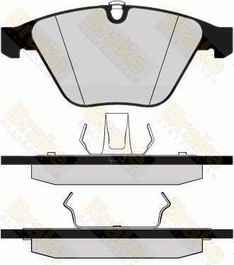 Brake Engineering PA1505 - Bremžu uzliku kompl., Disku bremzes adetalas.lv