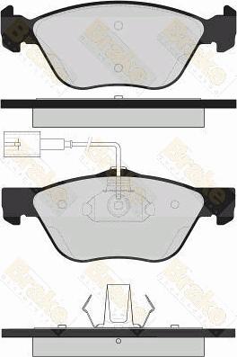 Brake Engineering PA1580 - Bremžu uzliku kompl., Disku bremzes adetalas.lv