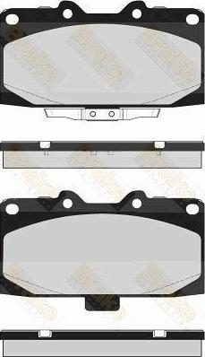 Brake Engineering PA1694 - Bremžu uzliku kompl., Disku bremzes adetalas.lv