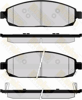 Brake Engineering PA1665 - Bremžu uzliku kompl., Disku bremzes adetalas.lv