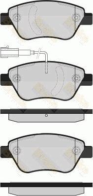 Brake Engineering PA1604 - Bremžu uzliku kompl., Disku bremzes adetalas.lv