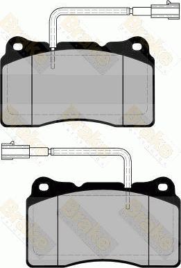 Brake Engineering PA1684 - Bremžu uzliku kompl., Disku bremzes adetalas.lv