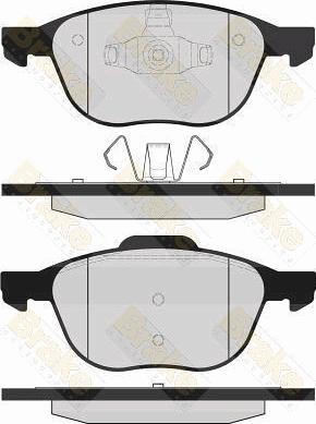 Brake Engineering PA1627 - Bremžu uzliku kompl., Disku bremzes adetalas.lv