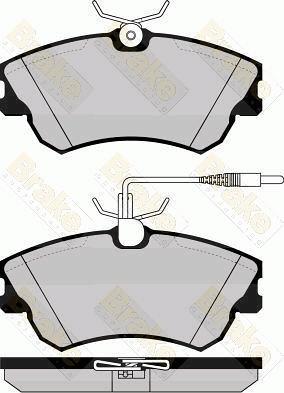 Brake Engineering PA1149 - Bremžu uzliku kompl., Disku bremzes adetalas.lv