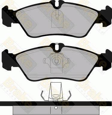 Brake Engineering PA1104 - Bremžu uzliku kompl., Disku bremzes adetalas.lv