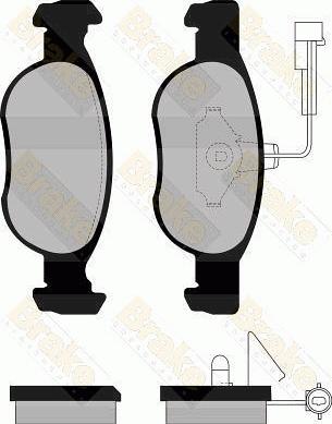 Brake Engineering PA1100 - Bremžu uzliku kompl., Disku bremzes adetalas.lv