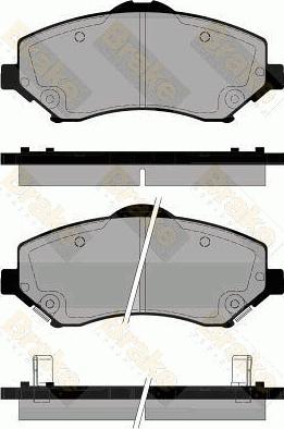 Brake Engineering PA1837 - Bremžu uzliku kompl., Disku bremzes adetalas.lv