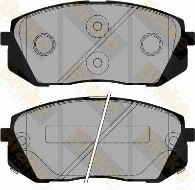 Brake Engineering PA1873 - Bremžu uzliku kompl., Disku bremzes adetalas.lv