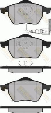 Brake Engineering PA1305 - Bremžu uzliku kompl., Disku bremzes adetalas.lv