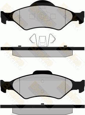 Brake Engineering PA1268 - Bremžu uzliku kompl., Disku bremzes adetalas.lv