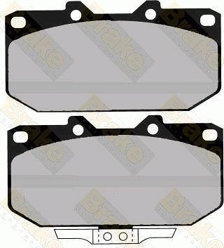 Brake Engineering PA1230 - Bremžu uzliku kompl., Disku bremzes adetalas.lv