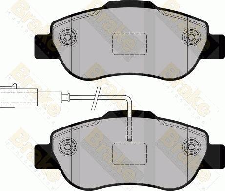 Brake Engineering PA1761 - Bremžu uzliku kompl., Disku bremzes adetalas.lv