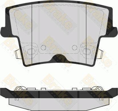 Brake Engineering PA1711 - Bremžu uzliku kompl., Disku bremzes adetalas.lv