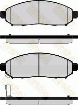 Brake Engineering PA1713 - Bremžu uzliku kompl., Disku bremzes adetalas.lv