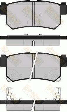 Brake Engineering PA1727 - Bremžu uzliku kompl., Disku bremzes adetalas.lv