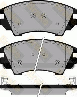 Brake Engineering PA1778 - Bremžu uzliku kompl., Disku bremzes adetalas.lv