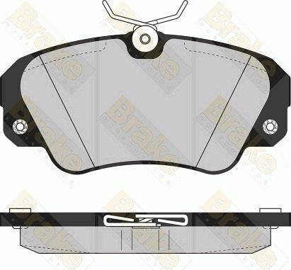 Brake Engineering PA859 - Bremžu uzliku kompl., Disku bremzes adetalas.lv