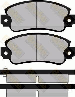 Brake Engineering PA355 - Bremžu uzliku kompl., Disku bremzes adetalas.lv