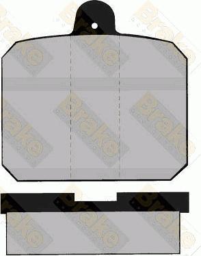 Brake Engineering PA334 - Bremžu uzliku kompl., Disku bremzes adetalas.lv