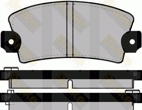 Brake Engineering PA228 - Bremžu uzliku kompl., Disku bremzes adetalas.lv