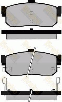 Brake Engineering PA799 - Bremžu uzliku kompl., Disku bremzes adetalas.lv