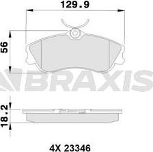 Braxis AA0033 - Bremžu uzliku kompl., Disku bremzes adetalas.lv