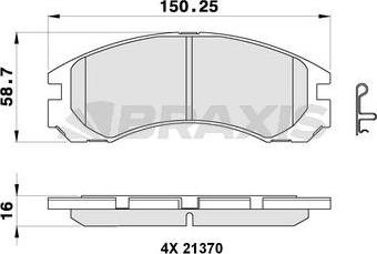 BENDIX 572370 - Bremžu uzliku kompl., Disku bremzes adetalas.lv