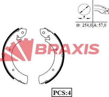 Braxis AC0021 - Bremžu loku komplekts adetalas.lv