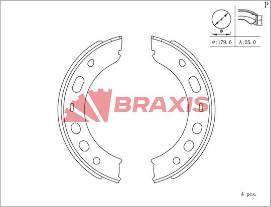 Braxis AC0205 - Bremžu loku kompl., Stāvbremze adetalas.lv